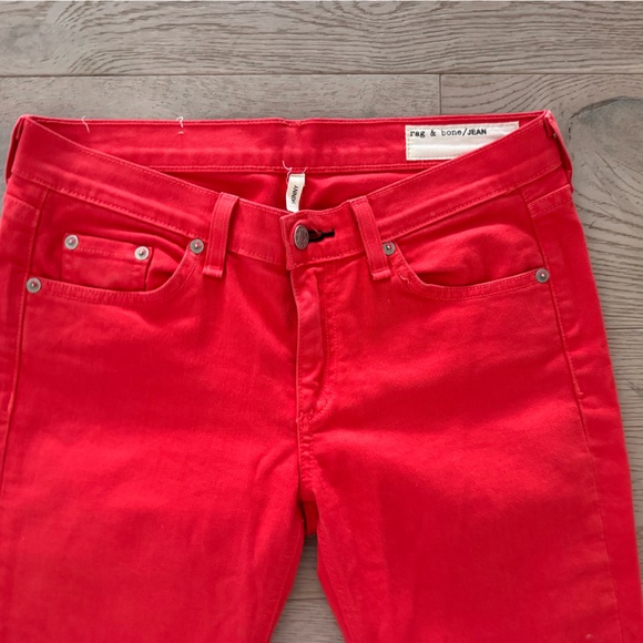Rag & Bone woman’s red skinny jeans size 27 - Picture 5 of 7